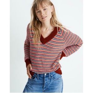 Madewell Striped Pullover Knit Sweater Medium
